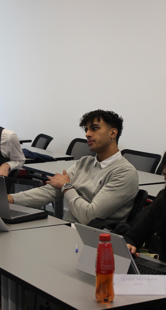 Portrait of Jeeve participating in a Model United Nations committee session